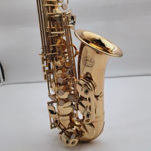 Jupiter Saxophone JAS-769 Professionellt Musical Instrument Alto EB Tune Saxophone Gold Lacquer Plated Sax med Case Mouthpiece Tillbehör