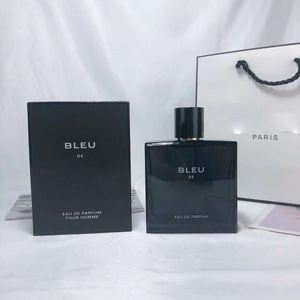Paris Bleu Perfume for Man Designer Fragrance Pour Homme Scents 100ml 3.4 FL OZ EDP EAU De Parfum Spray Men Perfumes Clone Gifts Longer Lasting Drop Ship