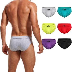 Majaki męskie bieliznę seksowne briefy Jockstrap torebka cuecas bawełniane majtki slip homme