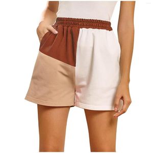 Women's Shorts Women's Pack Comfy Pocket Elastic Size Casual Drawstring Pants Waist Loose Plus Work For Women Construction