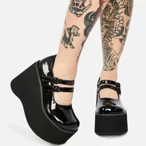Dress Shoes Super High Heel Platform dames 41 grote euro Amerikaanse punk muffin lolita dik opgeloste Mary Jane voor vrouwen