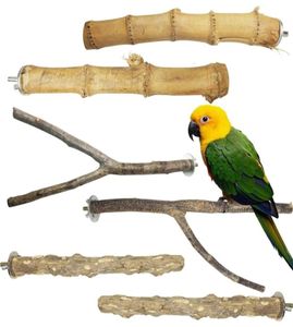 Andra husdjurstillbehör 6 stycken papegojor abborre stativ leksak trästativ träträning stående för små och medelstora fågelbur AC6627553