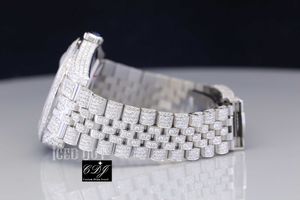 Luxury Iced Out Moissanite Diamond Men's Watch Stainls in acciaio Quarzo Orologio Hip Hoz1M6Hhocaic