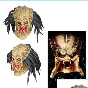 Party Masks Predator Cosplay Mask Costume Helmet Props Antenna Halloween Horror T200703 Drop Delivery Home Garden Festive Supplies Dhavy