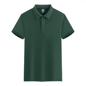 Herrpolos 2023 Spring Summer Cotton Polo Shirt T-shirt Män kvinnors arbetskläder reklamkultur LAPEL Par Kort ärmar