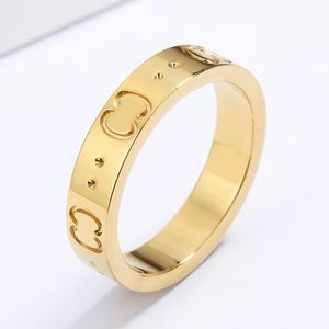 Paare schmaler Bague Homme Designer-Ring für Frauen Paare Hip Hop Retro Größe 10 lässig Buchstaben dick Luxus Verlobungsschmuck Frau Herrenring ZB022 E23