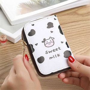 Wallets Women Wallet Small Zipper Girl Wallet Printed Cute Cartoon Pu Leather Ladies Coin Purse Female Multipurpose Card Holder PocketL230303