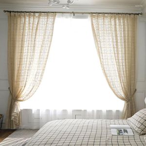 Kurtyna boho retro geometryczna koronkowa tkanina wydrążona do salonu beżowa beżowa szydełka na dziczanie Sheer Curtains Dekoracja domu