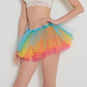 Etekler kadın pileli kısa etek yetişkin femme tutu mini dans kek kabarık balo elbiseler karnaval festival partisi kadınlar için