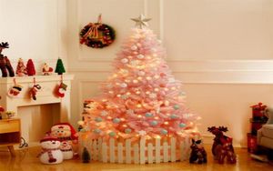 Decoraciones navideñas de 120 cm Decoración de árboles de color rosa de cerezo Deluxe Deluxe Regalos encriptados con luces LED Decoración de bolas coloridas23444203
