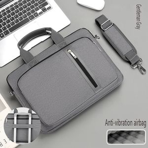 Laptop påsar Laptop Sleeve Protective Shoulder Carrying Laptop Case for Pro 13 14 15.6 17.3 Inch Air Asus Dell Handbag 230303