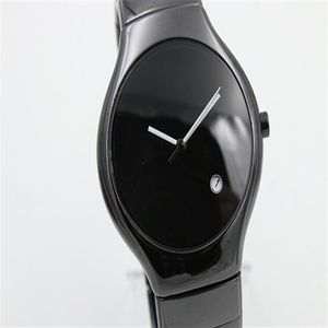 Full High Quaity Limited Mens Watch Black Ceramic Round Tichy High Quality Date Ceramic Pear Dial Herr Fashion Gents204Z