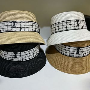 Plaid Ribbon Women Classical Basin Caps Letter Geometry Design Bucket Hats Lady Small Face Sun Hats