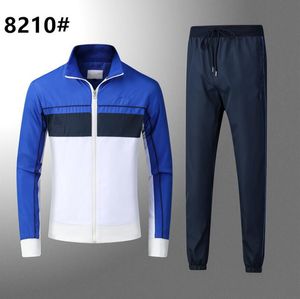 8210 Tute da Uomo Giacca Polo Ricamata Coccodrillo Pantaloni Tuta da jogging