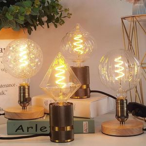 Edison LED żarówka Vintage Light Dimmable 4W 220V G125 Spiral Filament E27 Śruba ciepłe wystrój domu