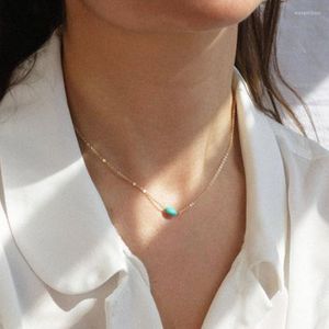 Choker Turquoise Necklace可愛らしいシンプルなデリケート
