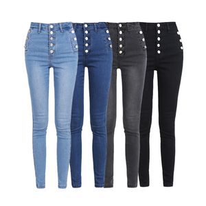 Slim Jeans For Women Skinny High Waist Blue Jeans Stretch Pencil Pants Jeans Woman Ankle-Length gray Denim Pants Feminina