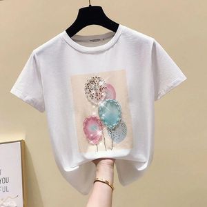 Frauen T Shirts Rosa Hemd Frauen T-shirt Weibliche Baumwolle 2023 Sommer Tops Frau Koreanische Stil Mode Kleidung T Femme