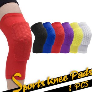 Elbow Knee Pads GOBYGO 1PC Honeycomb Knee Pads Basketball Sport Kneepad Volleyball Knee Protector Brace Support Football Compression Leg Sleeves J230303