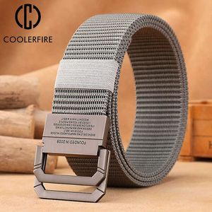 Bälten män bälte nylon webbing tyg taktisk armé canvas casual mode lyxdesigner jeans bälte för män militär sport band hb009 z0228