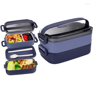 Dinnerware Sets Stainless Steel Bento Box For Adults & Kids Japanese Leakproof Lunch Meal Storage Containers Portable Container