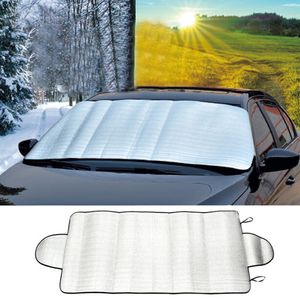 Bil solskade snö markis fram och bakre aluminiumfolie 150x70 cm sol blind gardin vindrutan sol visir täcker UV -skyddande isskydd