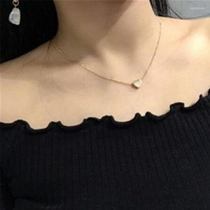 Correntes Moda Colar de coração minúsculo colar de estrela de lua de colares para mulheres Cadeia de cores de cor prata Pingente Collares Gift Gift