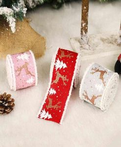 Cinta de Navidad de 5 metros de ancho para cintas de envoltura de regalos para coronas de árboles de pastel decoraciones con 3 colores4635816