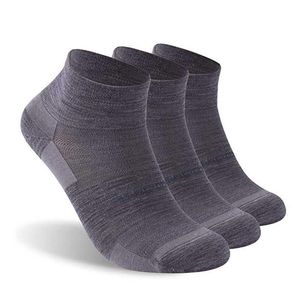 3 Çift Atletik Koşu Çorapları Zealwood Unisex Merino Yün Anti-Blister Yastık Yürüyüş çorapları H0911302m