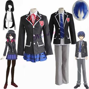 Anime Costumes Date A Live Natsumi Yatogami Tohka Itsuka Shido Origami Tokisaki Kurumi School Uniform Anime Jk Girls Cosplay Come Wig Z0301