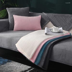 Krzesło obejmują eleganckie i luksusowe stałe kolor pluszowy sofa pokrowca sekcja super miękki ręcznik krótka mata wykuszowa aksamitne kanapy