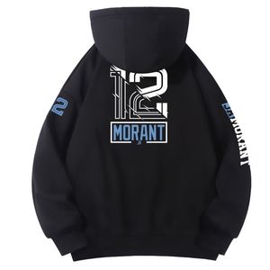 Men s hoodies tröjor Autumn and Winter Trend Basketball Fan Star Morant Cotton Hoodies Lose Warm Ins Wind Jacket 12 230302