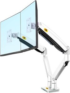 Dual Monitor Desk Mount Stand Full Motion Swivel Computer Monitor Arm Gas Spring fits 2 Screens up to 32039039 198lbs Each 6066534