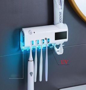Energía solar Smart UV Ceprush Sterilizer Sterilizante Soportista de cepillo de dientes Pasta de dientes automática Dispensador Squeader Accesorio de baño 216416073