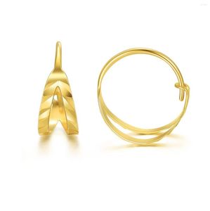 Brincos de argola YFN 14K Gold para mulheres joias de argola amarela real
