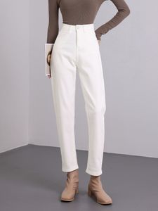 Dżinsy damskie Zhisilao White harem dżinsy kobiety vintage stretch bawełna wysokiej talii dżinsowe spodnie wiosna zima 230303