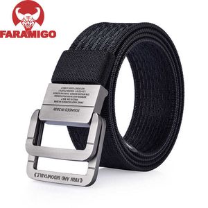 Bälten Faramigo 100 Nylon Belt Men Army Tactical Belts Man Militär midja Canvas Male Högkvalitativ utrustning Rem dukbälten Z0228