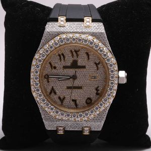 premium di alta qualità vvs top brand hot personalizzato dignitoso hip hop uomo donna lusso set mano lced out diamante orologio moissaniteMD47