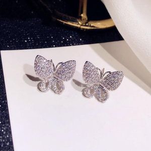 Kolczyki stadnorskie luksusowe mody okrągłe Dangle Drop Koreańskie dla kobiet Big Butterfly Gold Earring 2023 Biżuteria
