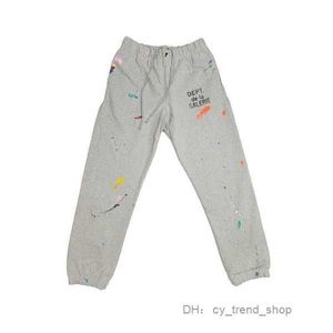 Byxor för män Gallerier Avdelning Designer Joggingbyxor Sport 7216b Målad Flare Sweat Pant Ink Stänk Handmålad Graffiti High Street Lös 28