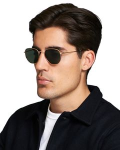 óculos de grife de grife de designer óculos de sol hexagonais Lunette de Soleil Black Frame Raybn Mens feminino Mulheres de sol