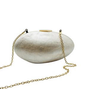 Pearl Acrylic Bags Designer Luxury Clutch Purse Mini Women's Wallet Shell Chain Shoulder Crossbody Wedding Party Handbag Bolso