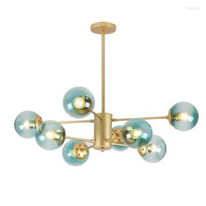 Pendant Lamps Gold Lustre Chandeliers 6-16 Arms Retro Adjustable Edison Bulb Lamp E27 Art Spider Ceiling Luminaire Fixture