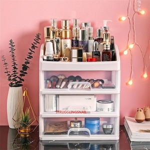 Förvaringslådor fack 1pc smyckesbehållare smink makeup borsthållare arrangörer lådan arrangör lådor plast kosmetisk rack