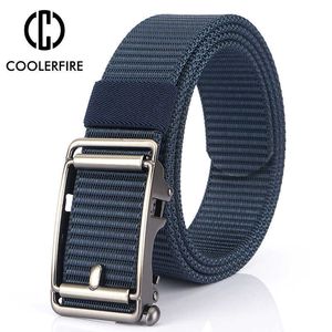 Belts Men Belts High Quality Metal Buckle Canvas Nylon Belts for Men Webbing Knitted Strap Casual Student Outdoor HB020 Z0228