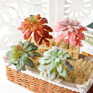 Decorative Flowers & Wreaths 1pc Home Mini Artificial Plant Succulents Flower Simulation Fleshy Potted Desktop Coffee Shop Decoration DIY Bo