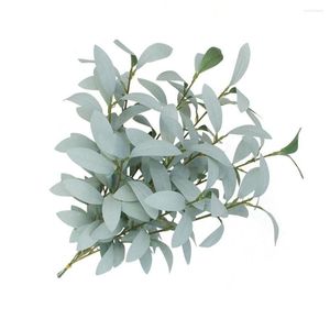 Decorative Flowers Pack Of 10 Artificial Leaves Branch Simulation Plant Tree Cloth Branches Wedding Party Office Wall Garland Decoration