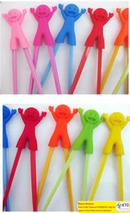 200 paia di bacchette di plastica per bambini bambini che imparano l'addestramento dell'aiutante imparando le bacchette giocattolo di plastica felice divertimento bambino neonato principiante