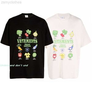 Erkek Tişörtler Yüksek kaliteli akımlar Erkekler Tişört 1 1 VTM Grafik Kadın T-Shirt Vetements Vegan Renk Sokak Giyim Gömlekleri