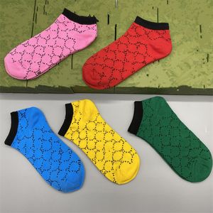 2023 Herrkvinnor Sock Designer Socks Summer Short Sock Luxury Little Bee Cotton High Quality 8 Sorts Choice 5Pairs with Box215